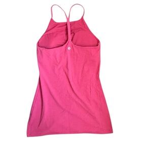 LULULEMON POWER Y TANK TOP  PINK YOGA RUNNING GYM WORKOUT sz 6‎
